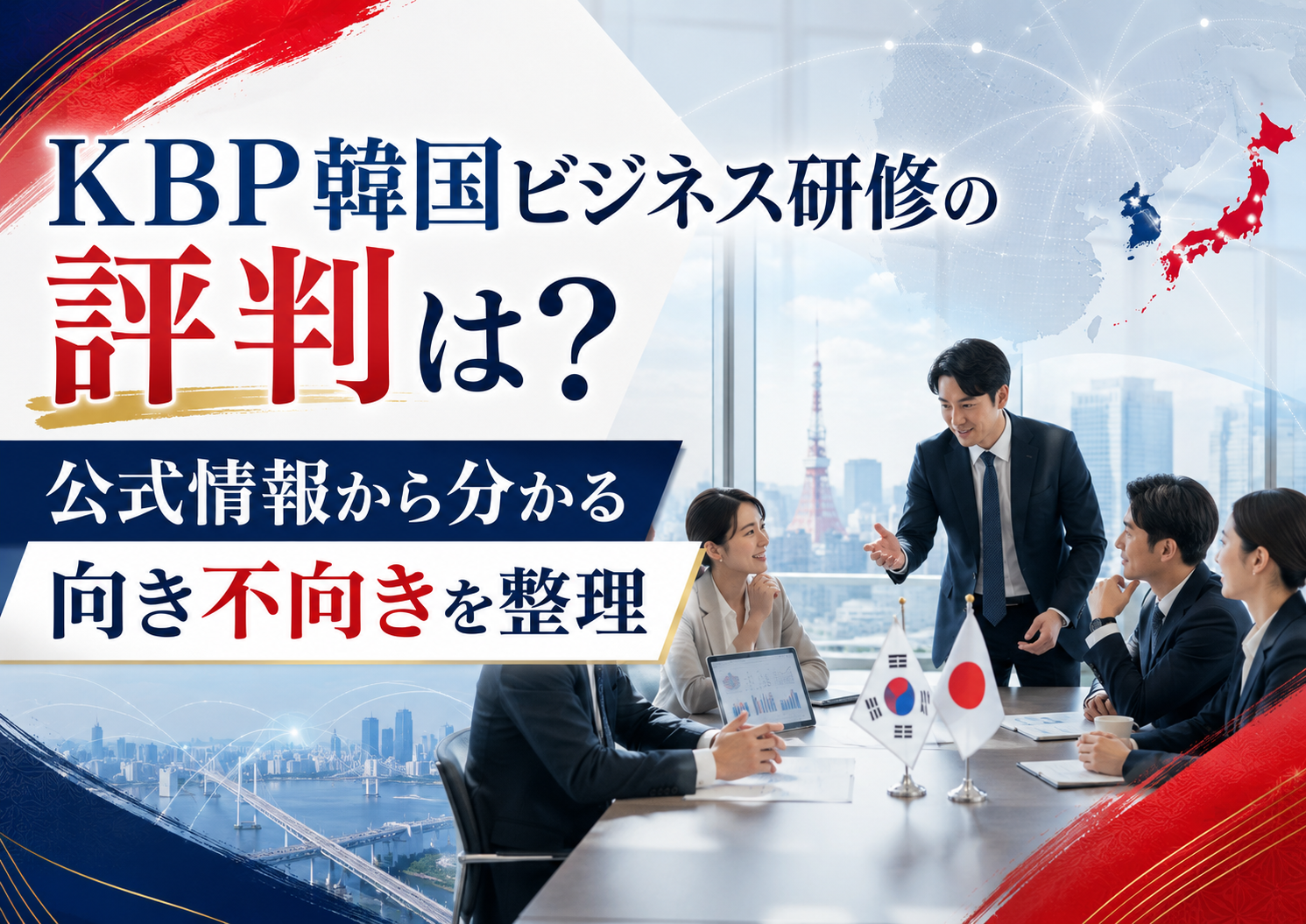 KBP韓国ビジネス研修の評判を調べるビジネスパーソンのイメージ